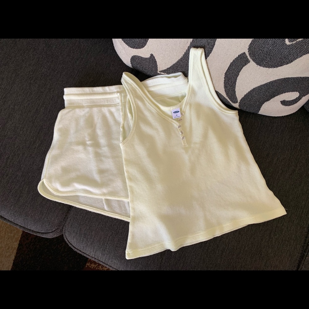 ✅Old Navy - Light Yellow Waffle Knit Lounge!